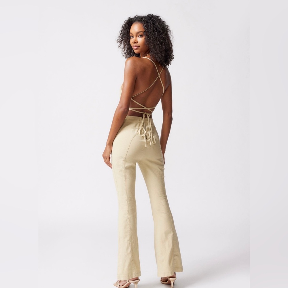 Chandler Linen strappy back jump suit